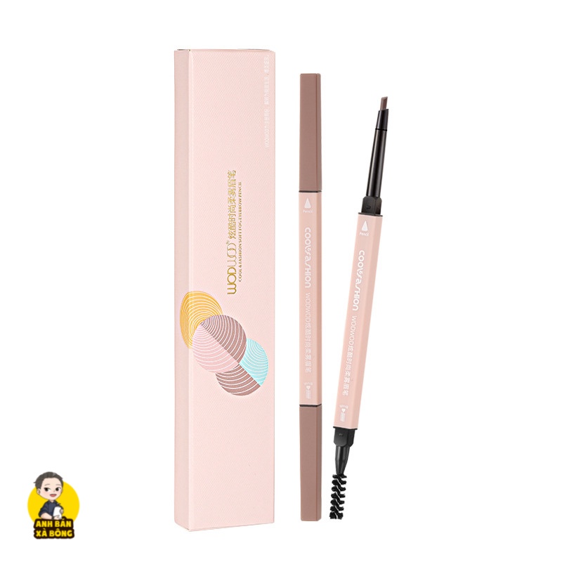 Bút Chì Kẻ Mày Hai Đầu WODWOD Cool Fashion Soft Mist Eyebrow Pencil W934