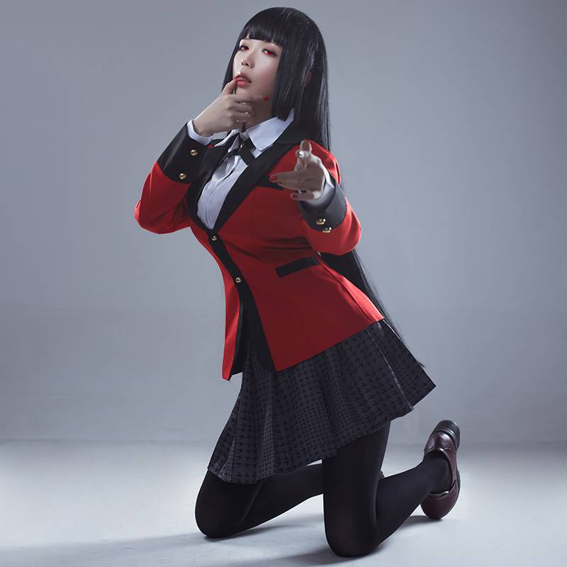 Adult Anime Kakegurui Cosplay Costume Jumpsuit Kakegurui Jabami Yumeko School Uniforms Dress Cosplay Costume Halloween