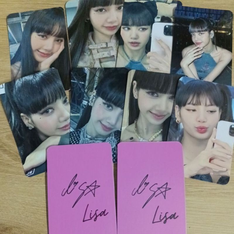 Set 10 card giấy bo góc in 2 mặt ảnh thành viên nhóm BLACKPINK - Lisa