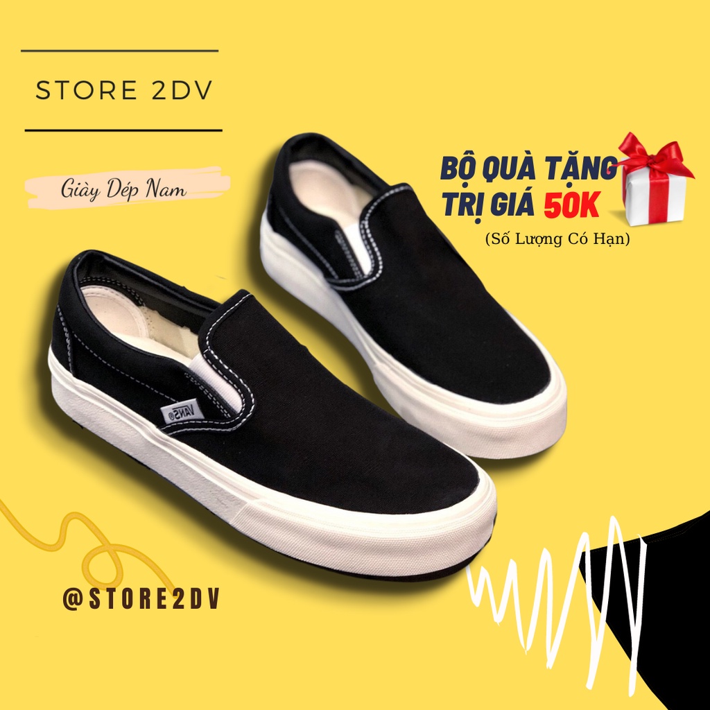 Giày Vans Xỏ Đen Vault Slip On Black White