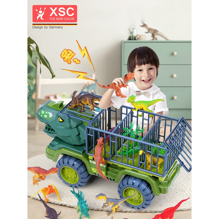 Xe đồ chơi khủng long cho bé trai chở thú kích thước lớn XDC21