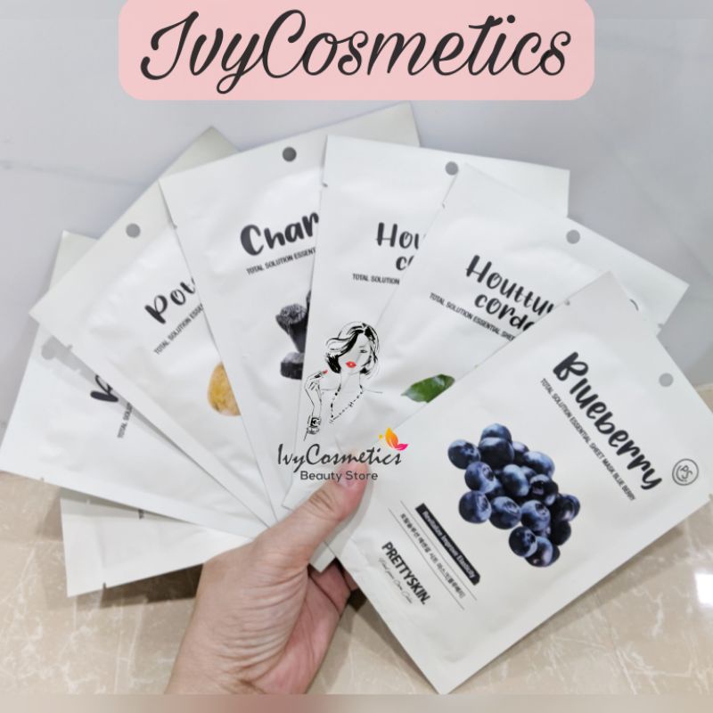 Combo Mặt Nạ Chăm Da Chuyên Sâu PRETTYSKIN. Total Solution Essential Sheet Mask 23ml