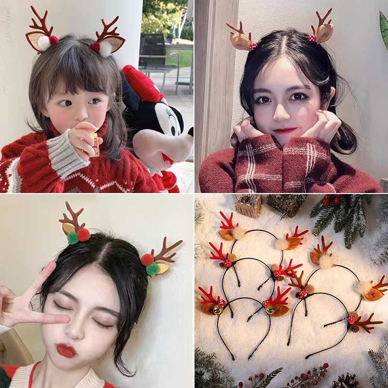 Cài tóc noel, bờm giáng sinh: hình sừng tuần lọc, ông già noel, người tuyết