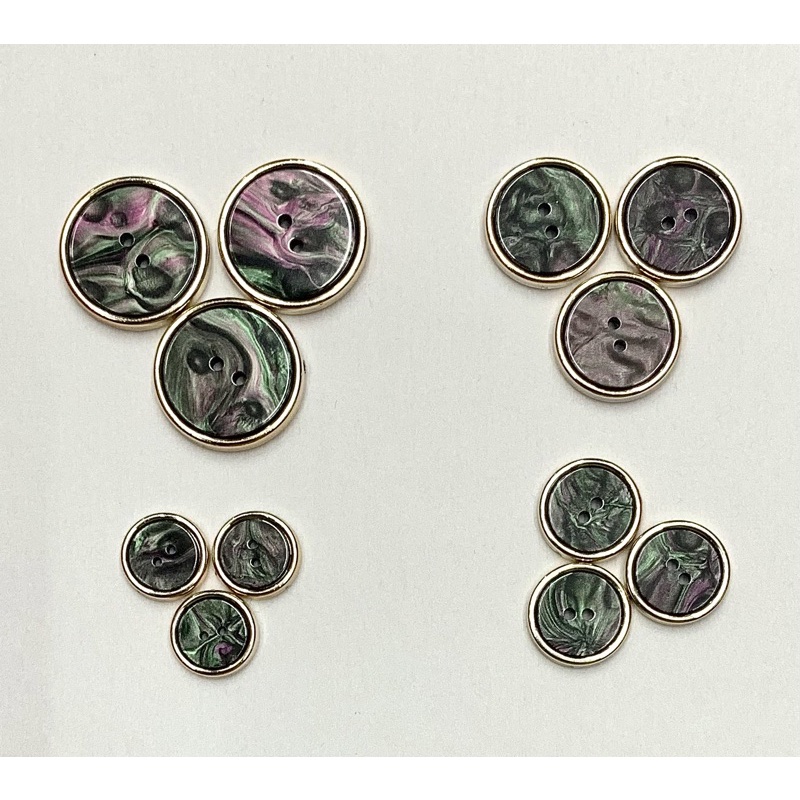 Set 5 nút -cúc vân xà cừ đẹp lung linh, có nhiều cỡ để chọn lựa