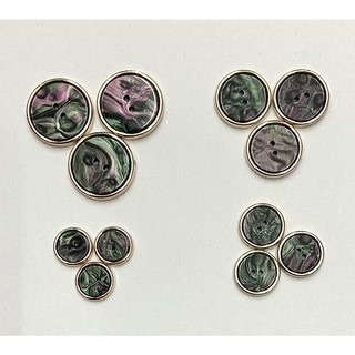 Set 5 nút -cúc vân xà cừ đẹp lung linh, có nhiều cỡ để chọn lựa