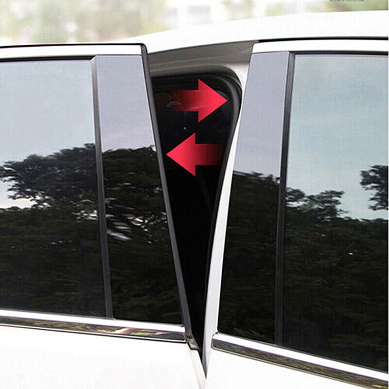 Bộ 6 Miếng Dán Cửa Sổ Bằng polycarbonate Màu Đen Cho subaru forester 2019 2010 2020 2021 2022 2023