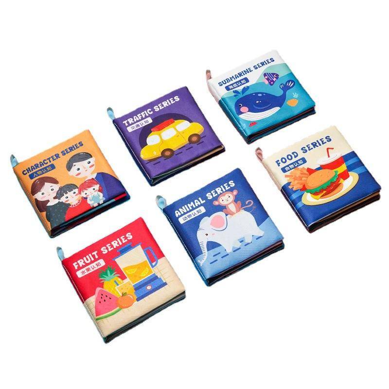 Sách vải cho bé Kích thích thị giác Nhận thức động vật Đồ chơi giáo dục sớm bé 3 tháng