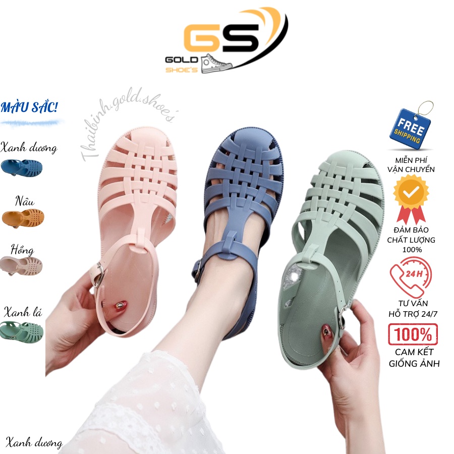 Dép quai hậu nữ, sandal nhựa 💥CAO CẤP💥 Dáng Hàn, chống nước tuyệt đối MSP RỌ