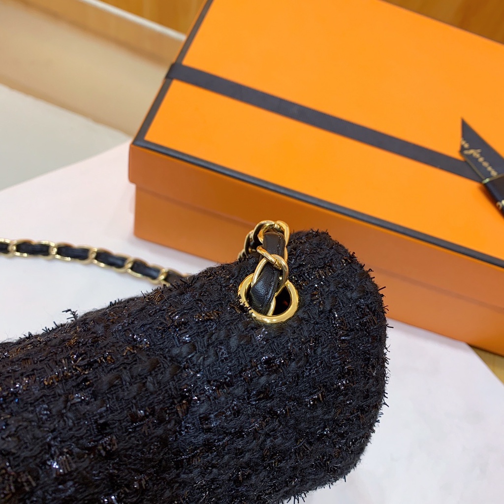 Chan Túi Đeo Vai Bằng Vải Len Nhỏ Nhắn Thời Trang Thu Đông 2022 Phong Cách Phương Tây Cổ Điển