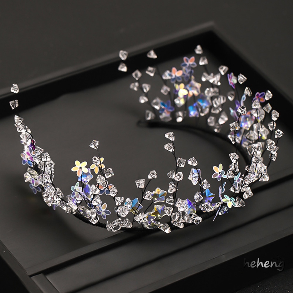 Băng Đô Cài Tóc Đính Đá Lấp Lánh Thanh Lịch Cho Phù Dâu