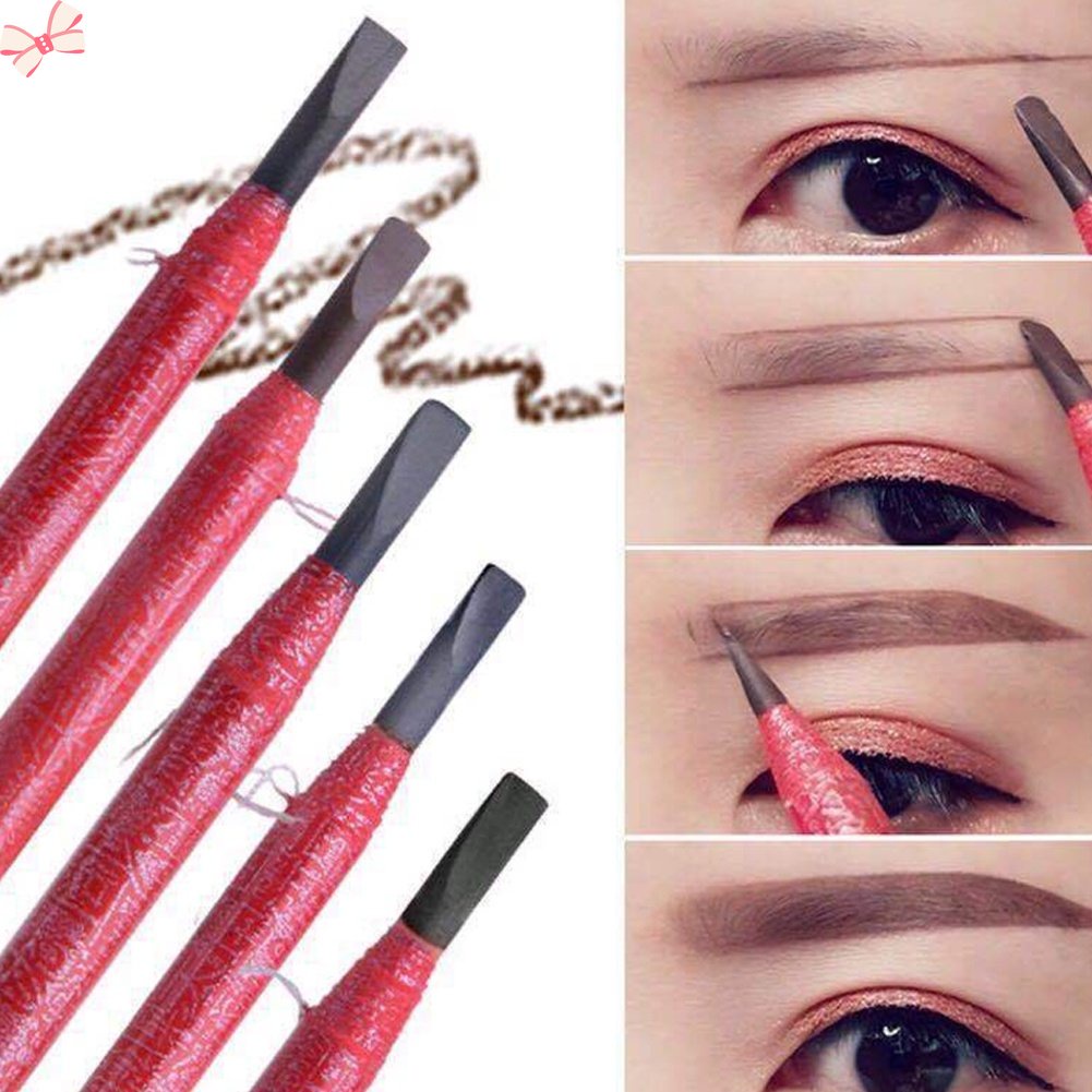 Bút Chì Kẻ Lông Mày Chống Nước Chống Mồ Hôi Không Để Lại Dấu Vết Màu Vàng Hồng ruiyan