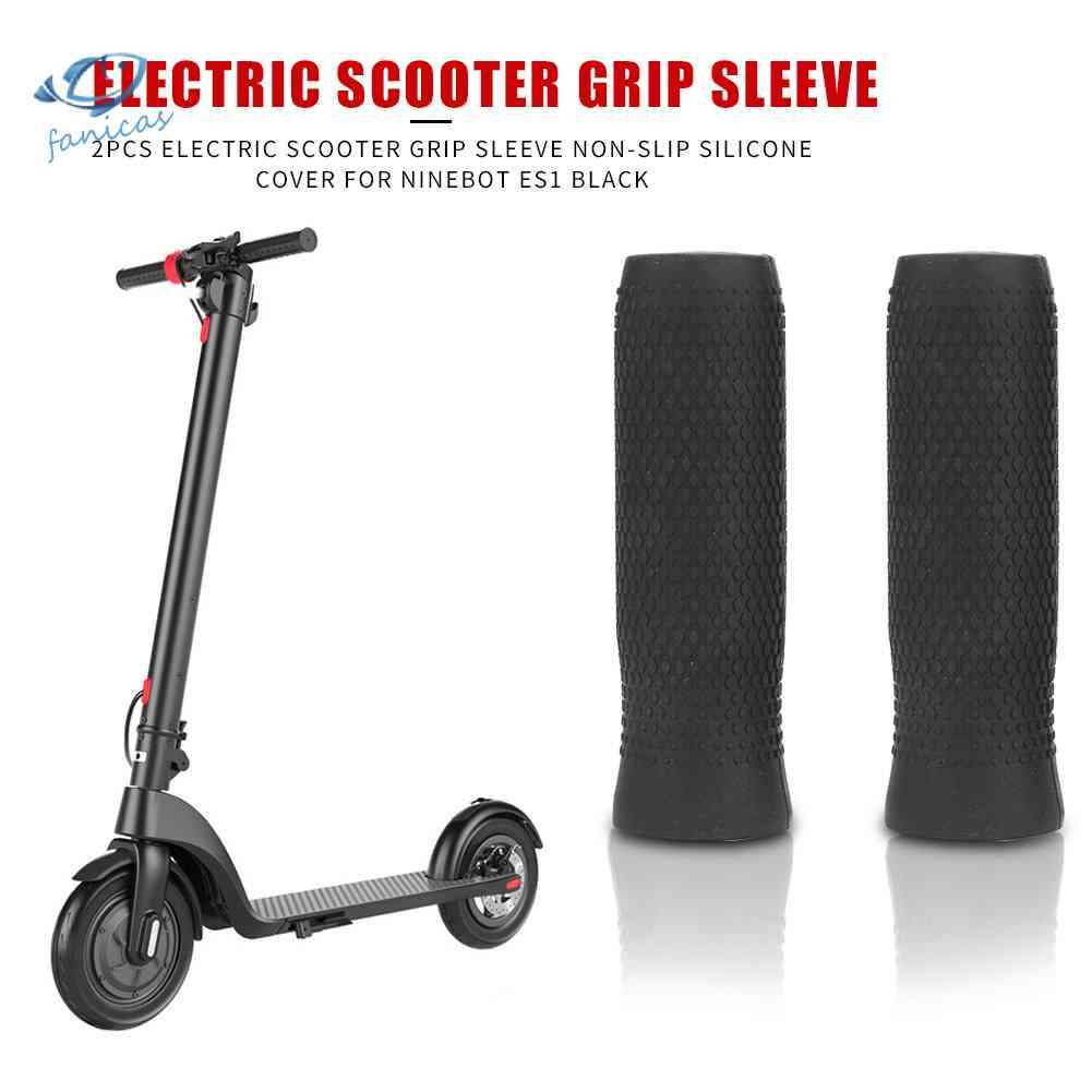 Bộ 2 Vỏ Bọc Tay Cầm Xe Scooter Điện Ninebot ES1 Bằng Silicon Chống Trượt Màu Đen