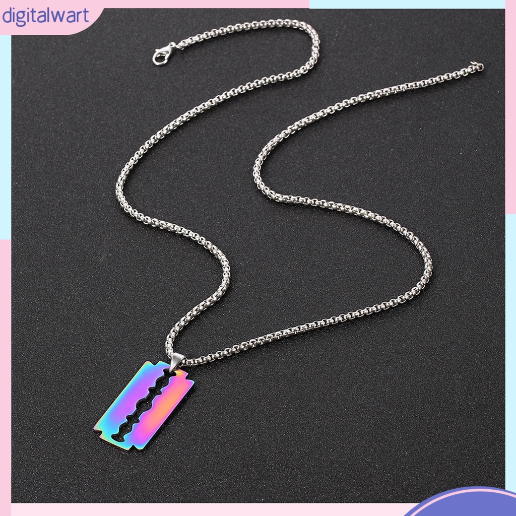 |Đào| Vòng cổ Mặt Hình Lưỡi Dao Bằng Thép Không Gỉ Mạ Điện Phong Cách Punk Hip Hop Làm Quà Sinh Nhật Hàng Ngày Cho Nam Và Nữ