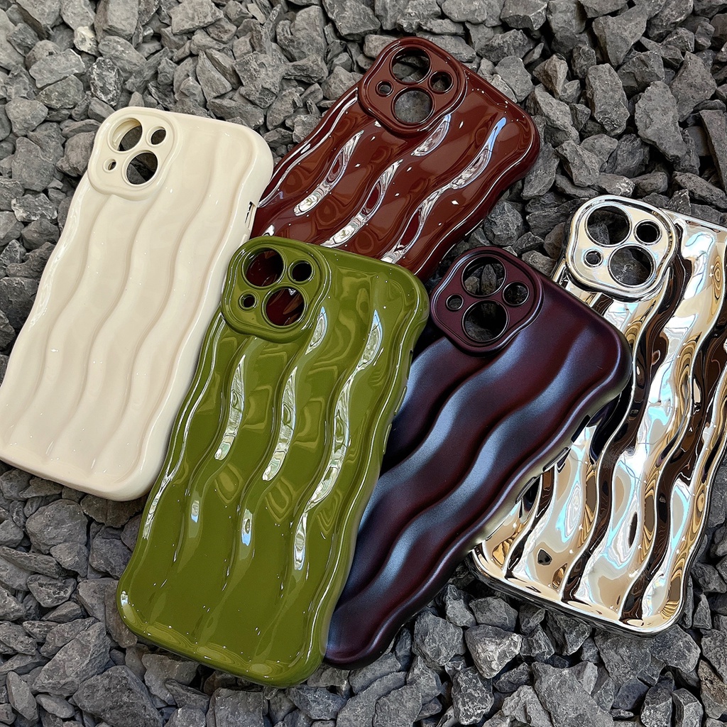Ốp Điện Thoại tpu Mềm Họa Tiết Sọc 3d Cho iphone 15 14 pro max 12 pro max 11 pro max 13promax