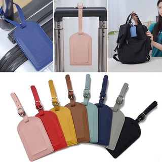 Thẻ Đánh Dấu Hành Lý Bằng PU Dày Ngang Dọc Đơn Giản Có Khóa Cài