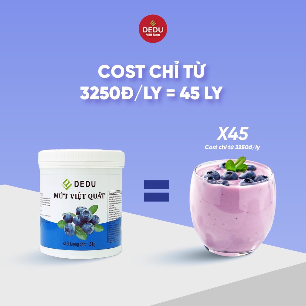 Mứt việt quất dedu 1.3kg