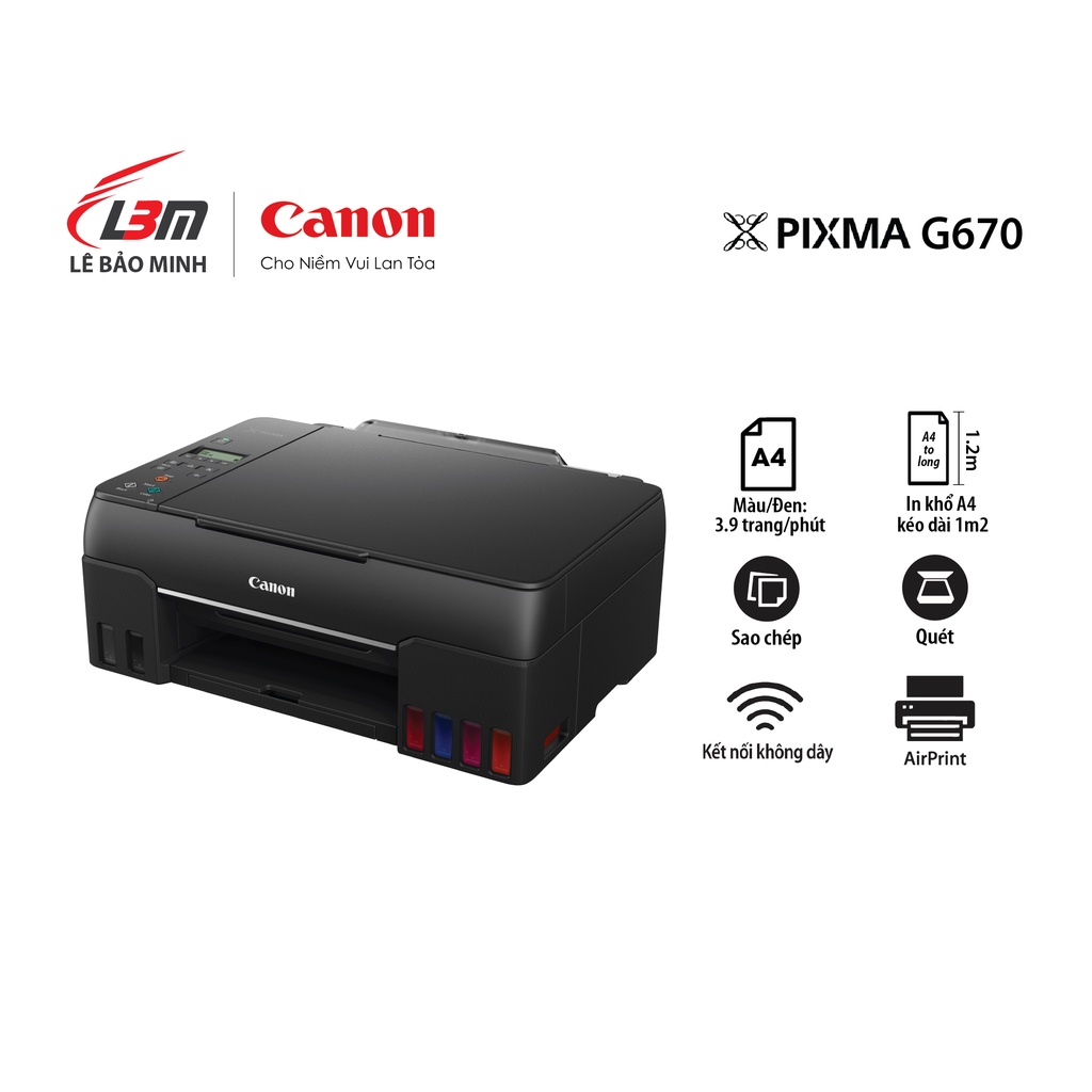 Máy In phun đa chức năng Canon G670 - Hàng chính hãng