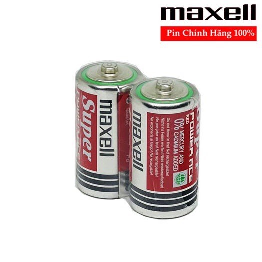 Pin Trung Maxell R14 Vỉ 2 Viên - Hàng Chính Hãng