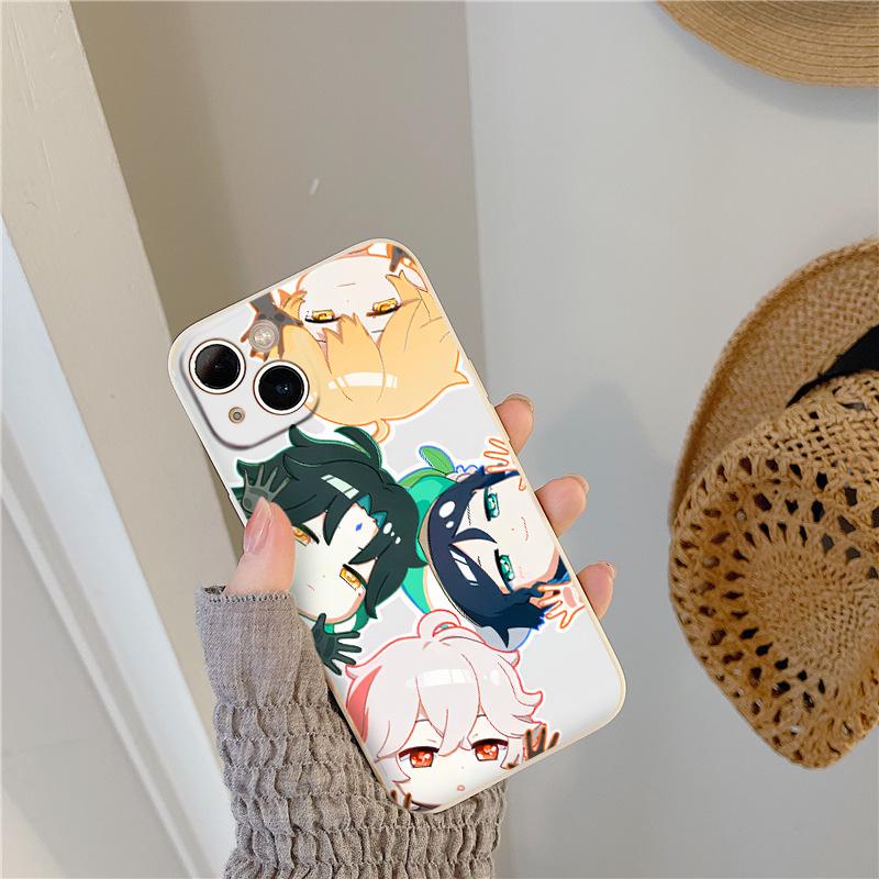 Ốp iphone cạnh vuông Hình Mona Jean Barbara Dễ Thương chống sốc 6/6splus/7/7plus/8/8plus/x/xr/xs/11/12/13/14/pro/max/plu