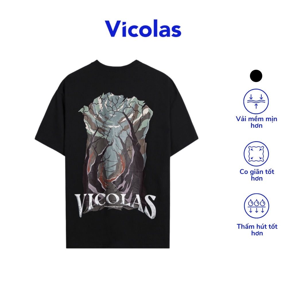 Áo thun unisex vải co giãn 2 chiều Cotton "Habbits are killing the the planet" - V VICOLAS T-SHIRT