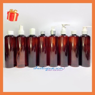 CHAI NHỰA NÂU TRÒN 250ML