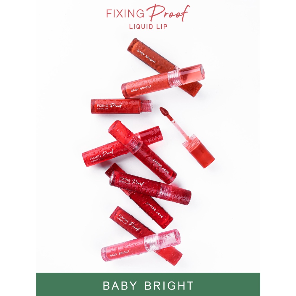 [Thailand] Son Kem Lì Baby Bright Fixing Proof Liquid Lip Bền Màu Không Lem Nước 4g