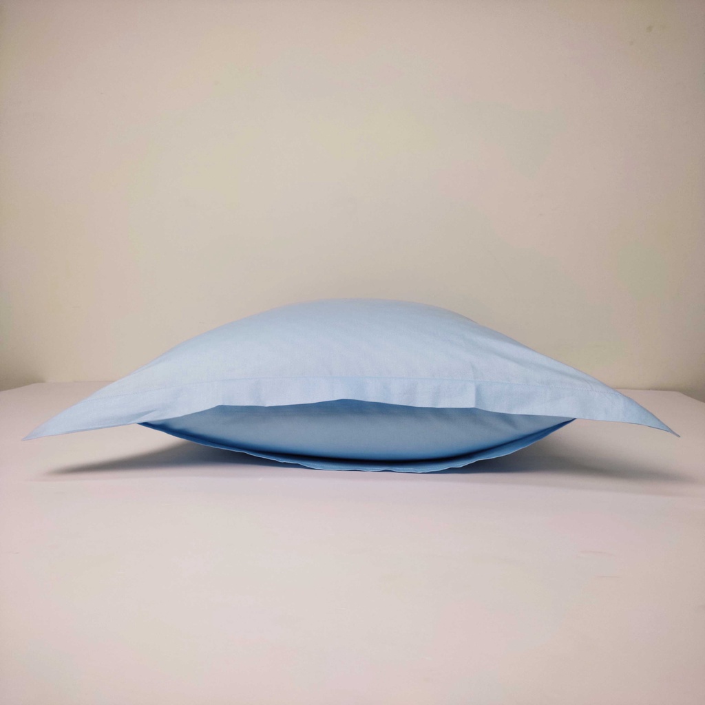 Cặp vỏ gối cotton tự nhiên cao cấp 50x70cm màu xanh da trời