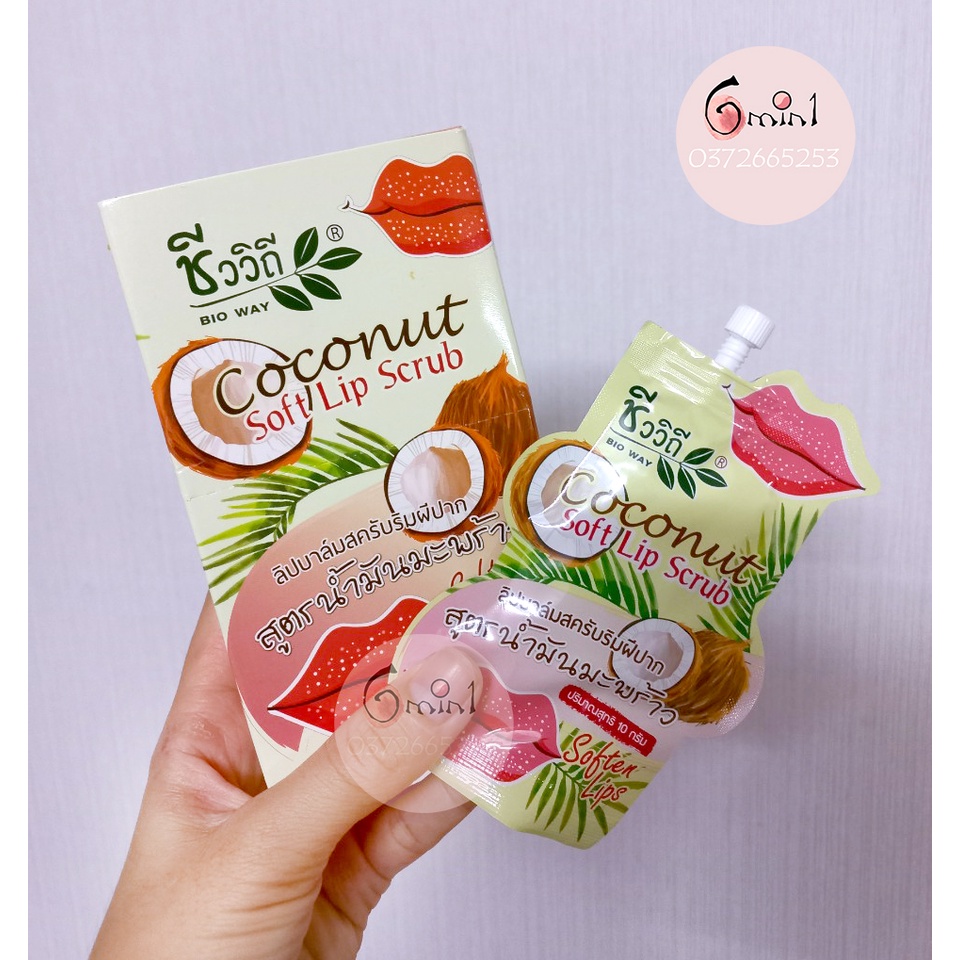 Dưỡng Và Tẩy Tế Bào Chết Cho Môi Coconut Soft Lip Scrub 10g