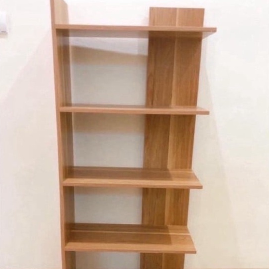 Kệ sách góc tường gỗ 5 tầng giá sách sinh viên