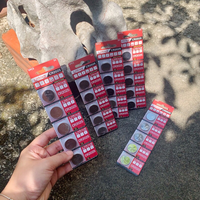 1 vỉ 5 viên pin cúc Lithium 3V CR2032 CR2025 CR2016 pin nút cho Cmos, điều khiển, chìa khóa ô tô, xe máy, cửa cuốn