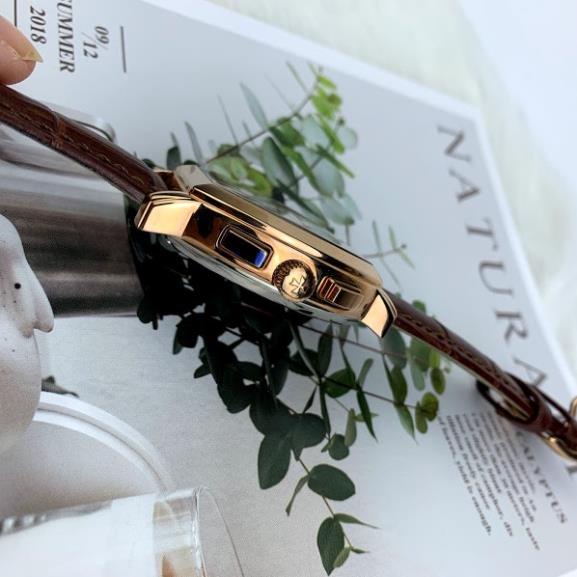 Đồng hồ Nam Vacheron máy nhật, mẫu mặt vuông lịch tuần trăng, mặt trắng viền vàng , dòng cơ Automatic size 40mm-41mm