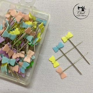 Hộp ghim dẹt 100 chiếc nhiều màu - Ghim vải may, quần áo, đồ thủ công