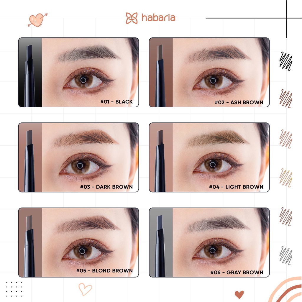 Chì kẻ mày 2 đầu HABARIA PRO EYEBROW PENCIL
