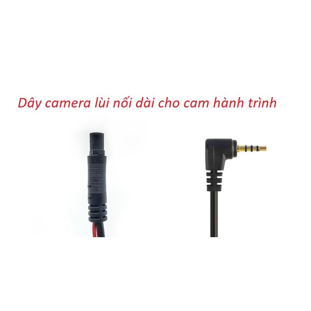 Dây camera lùi nối dài 9 mét 12 mét giắc 2.5mm chân 5 pin của cam hành trình chip IC chống nhiễu