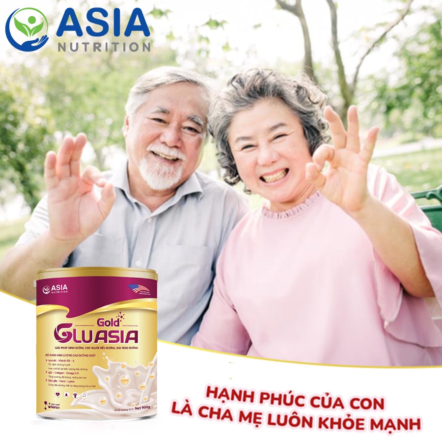 Sữa tiểu đường Glu Asia Gold cao cấp Asia Nuitrition 400g tác dụng cung cấp dinh dưỡng, năng lượng cho người tiể.u đường