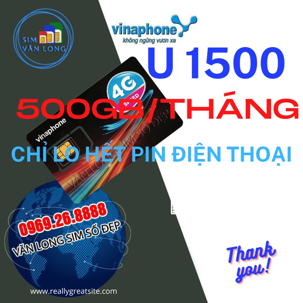 Sim 4G vina U1500 500G/tháng miễn phí 1 năm ko phải nạp tiền dùng thoải mãi tốc độ cao _s7