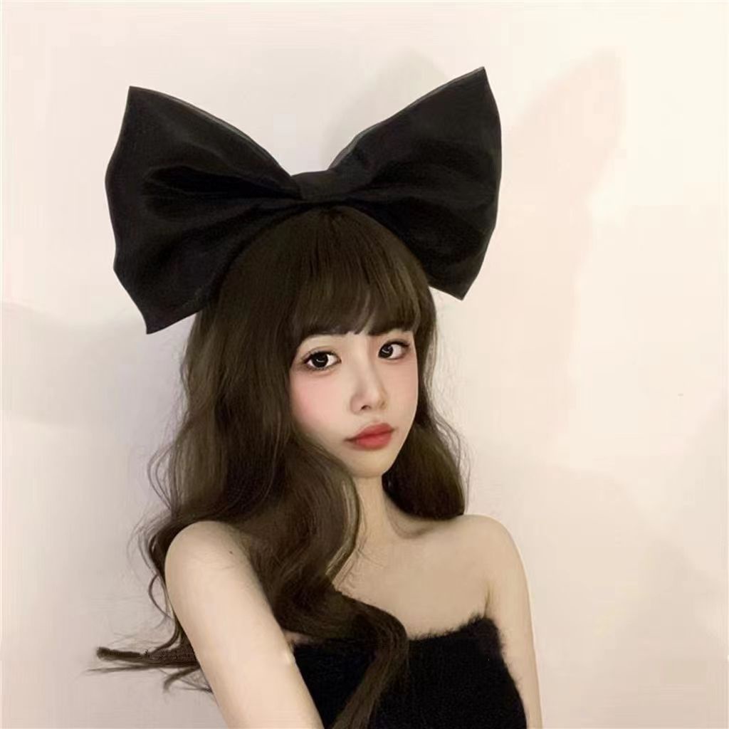 Băng Đô Vải Lưới Thắt Nơ Lớn Thời Trang Hàn Quốc Cho Nữ