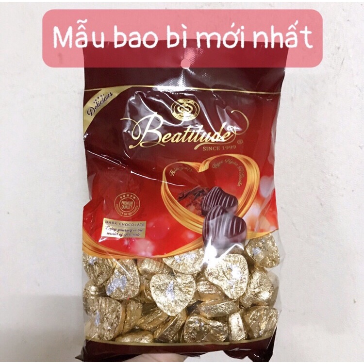 Combo 50,100 viên socola chocolate hình trái tim vàng làm quà cưới, quà 14/2