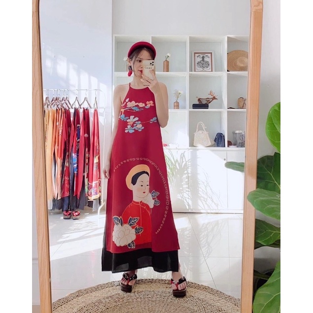Đầm yếm đỏ Rika’s và Đầm dài đỏ Rika’s