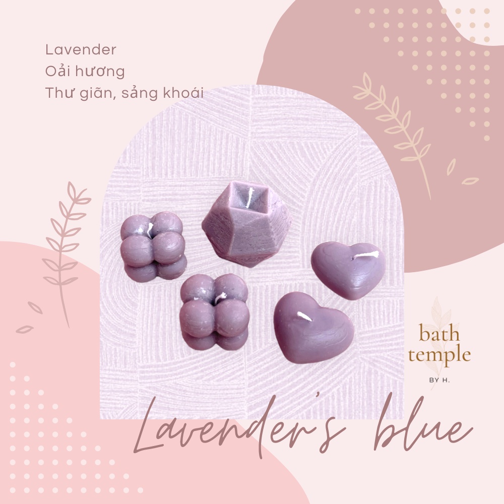Nến SIÊU THƠM handmade thư giãn - Oải hương (Lavender) - Lavender's blue - bath temple