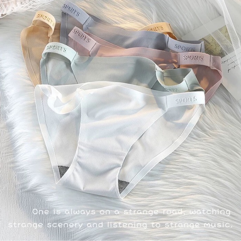 Quần Lót Lụa Mát Không Đường May Kháng Khuẩn Thoáng Khí Cho Nữ