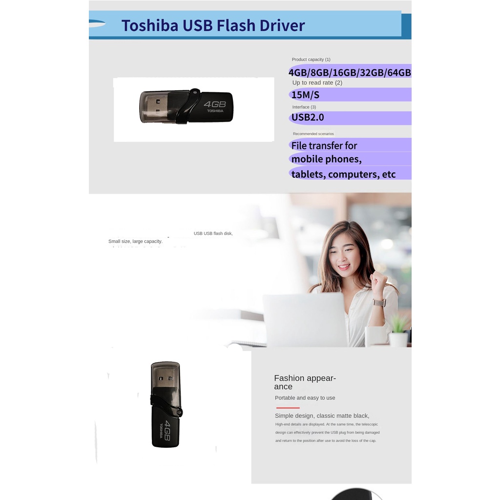 Usb 2.0 Dung Lượng 2GB 4GB 8GB 16GB 32GB 64GB 64GB TOSHIBA Chất Lượng Cao