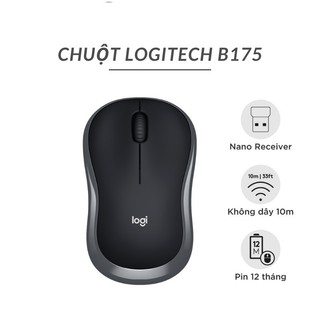 Chuột laptop không dây Logitech B175 cho laptop - Hàng chính hãng bảo hành 36 tháng