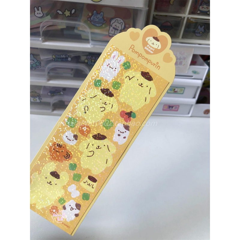 Sanrio Nhãn Dán Trang Trí Nhật Ký Màu Laser Họa Tiết Goo Dễ Thương