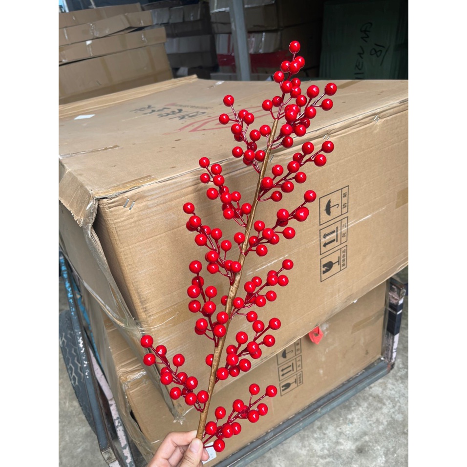 Cành hoa đào đông hàng cao cấp, 1 cành có 12 nhánh, 6 nhánh dùng cắm bình, trang trí nhà cửa