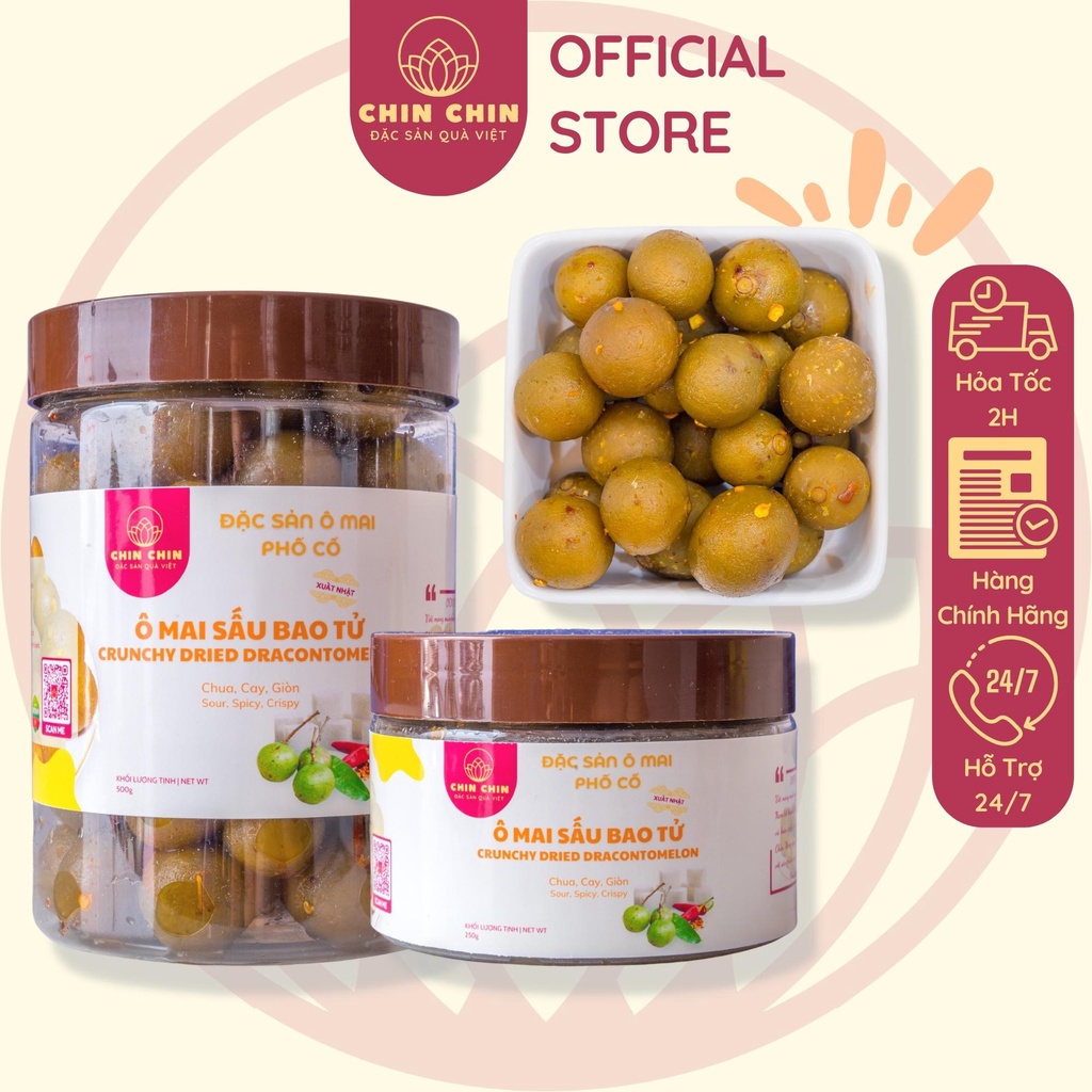 Ô MAI SẤU BAO TỬ GIÒN NGỌT CHUA CAY CHIN CHIN TÚI HỘP 100G - 250G - 500G ĐẶC SẢN HÀ NỘI