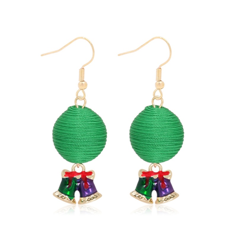 Khuyên Tai Hợp Kim Dáng Dài Phong Cách Giáng Sinh Cho Nữ