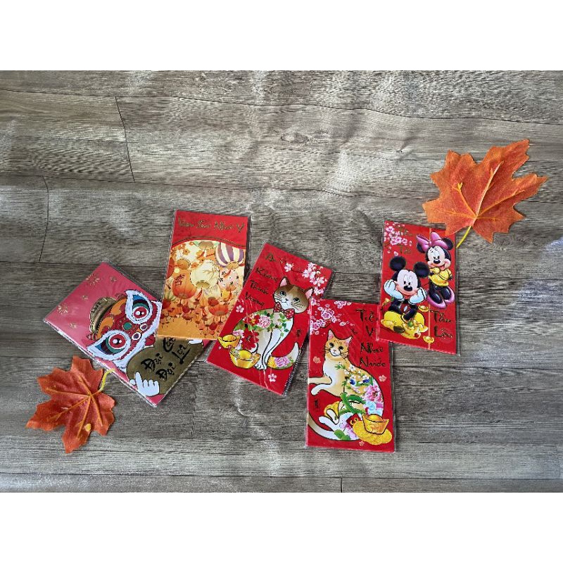 Bao lì xì sấp/6 cái chọn ngẫu nhiên loại thường.