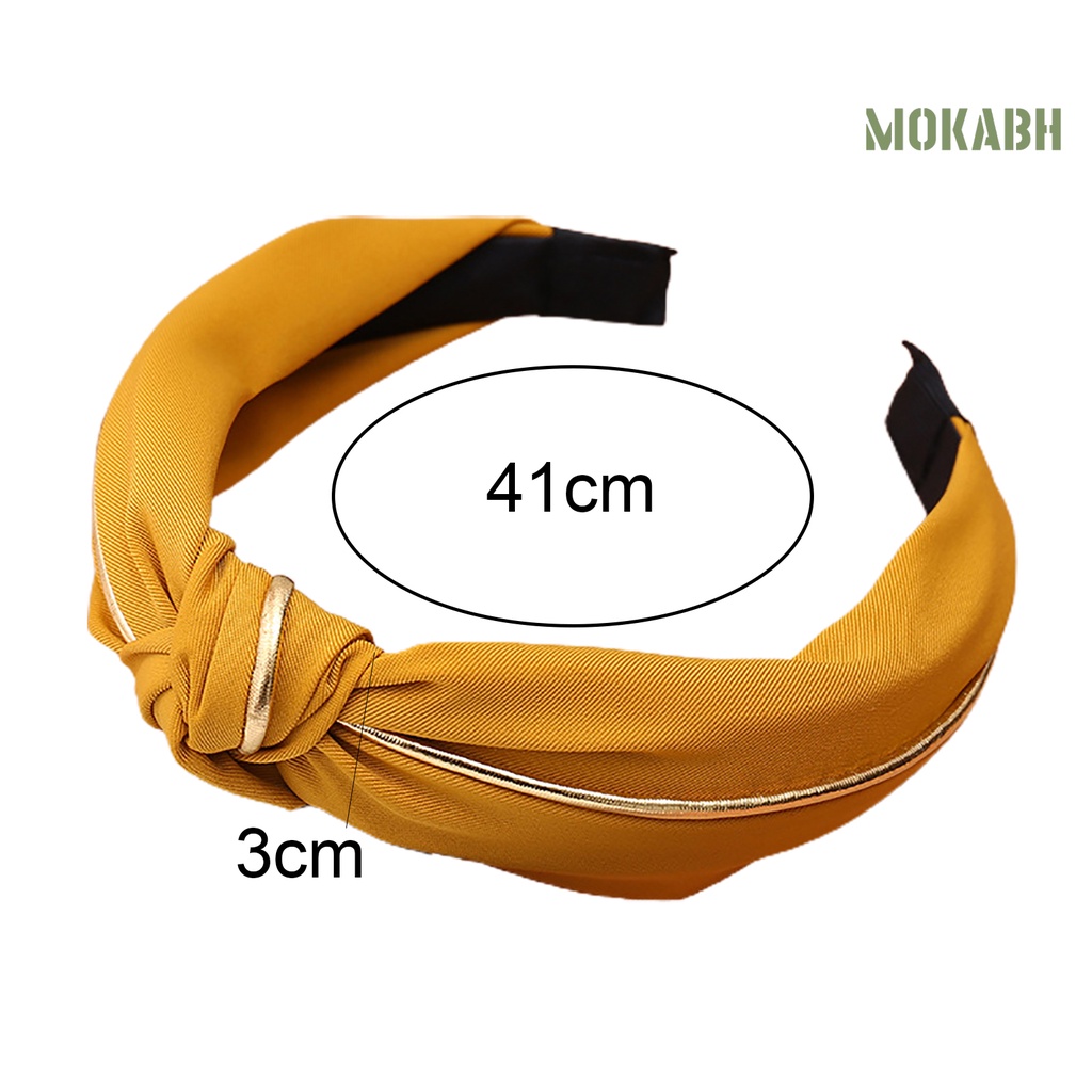 Băng Đô Cài Tóc Bản Rộng Thiết Kế Thắt Nút Đơn Giản Cho Nữ