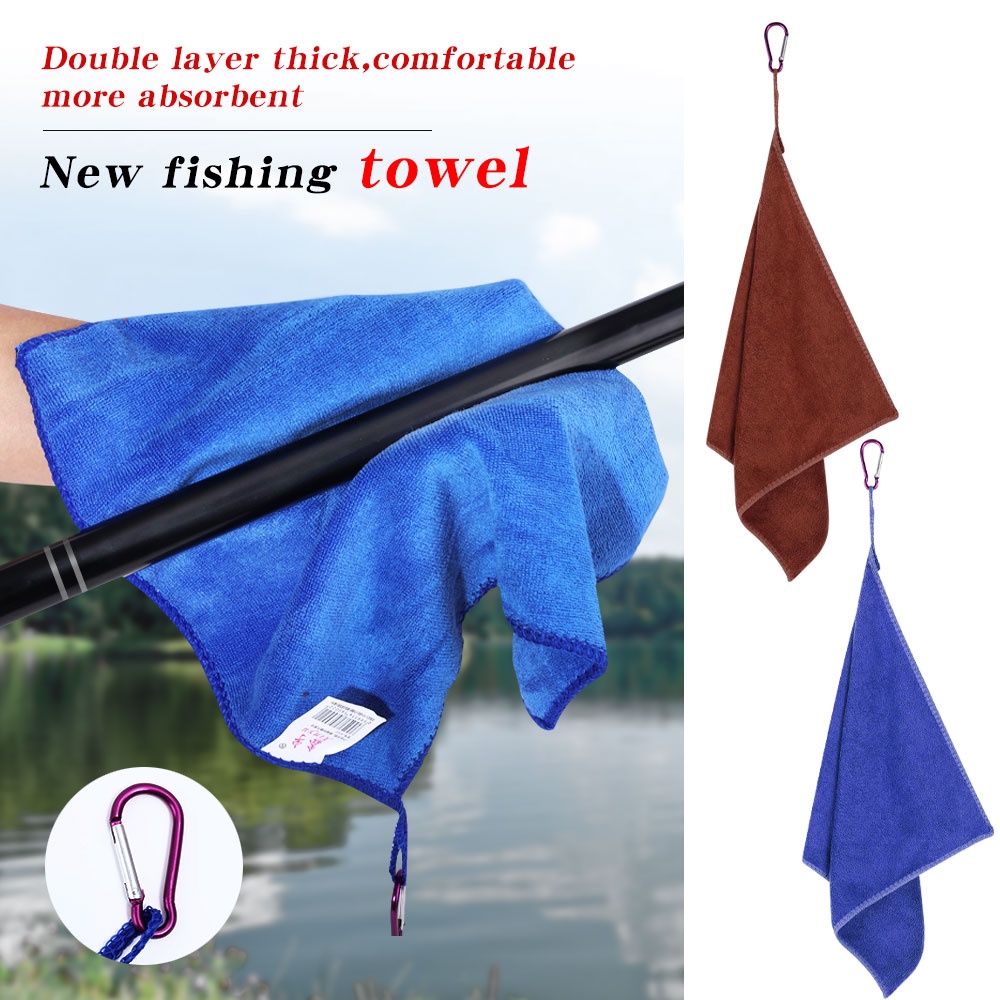 [Màu Sắc Ngẫu Nhiên] Khăn Lau Tay Mềm Mại Thấm Hút Cao Có Khóa Cài Đa Ứng Dụng Cho Hoạt Động Ngoài Trời